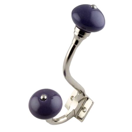 Purple Round Silver Iron Hooks